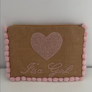 Pink Heart 'It's a Girl' Pouch